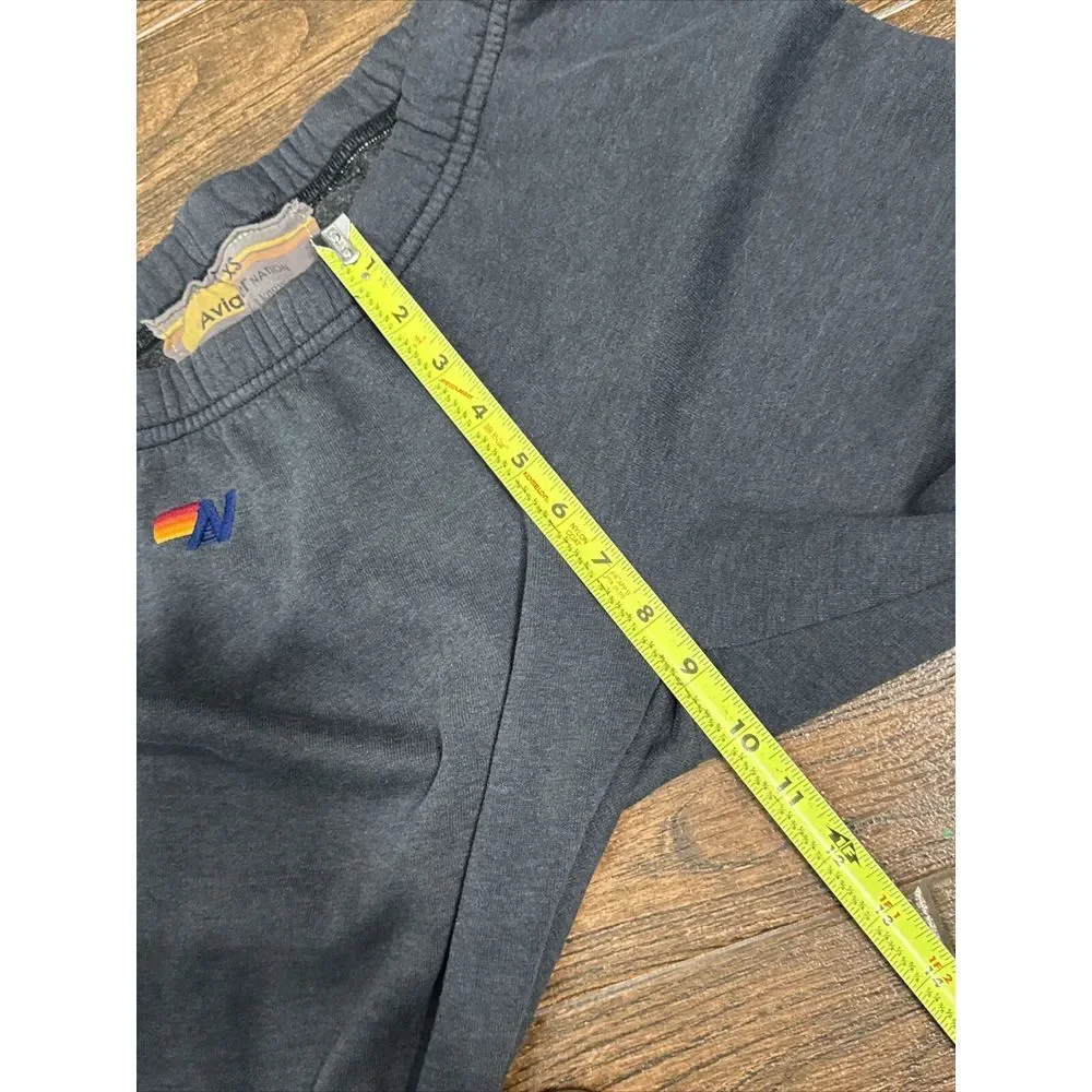 AVIATOR NATION BLUE OMBRE FADE BOLT DRAWSTRING‎ JOGGER LOUNGE SWEATPANTS XS